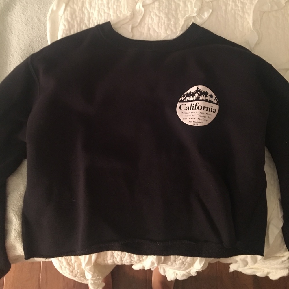 Brandy Melville cropped California sweater shirt